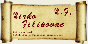 Mirko Filipovac vizit kartica